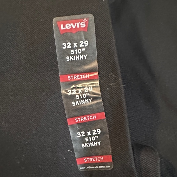 Levi's Men's Skinny Black Jeans - Picture 6 of 8